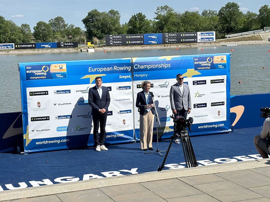 OC Plovdiv received the flag of the 2025 European Rowing Championship